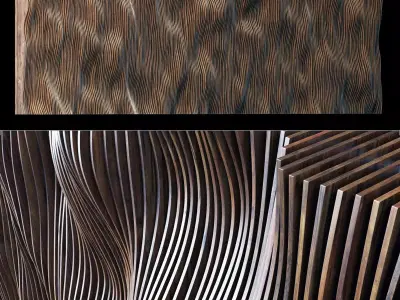 Parametric thick rail panel n1 3D model