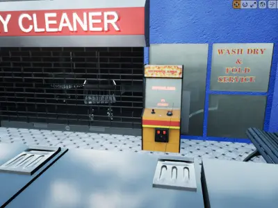 Laundromat Low-poly 3D model