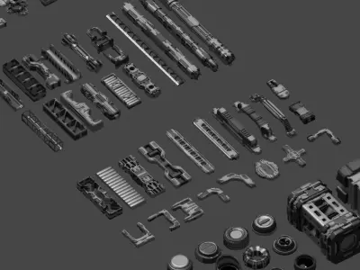 Sci-Fi Greebles Collection 2 3D model