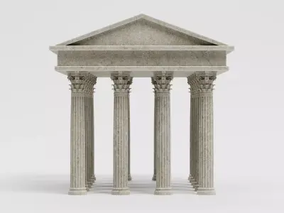 Corinthian Temple - Ancient Classical Shrine Architecture  3D model
