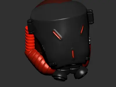 High quality scifi helmet high poly sculpt 3d printable 3D model purchase