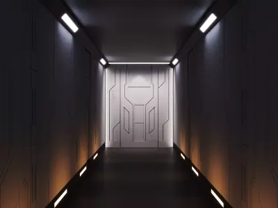  Sci-Fi Modular Wall Panel Pack 3D model