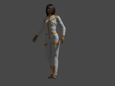 Female Character sci-fi 3D model