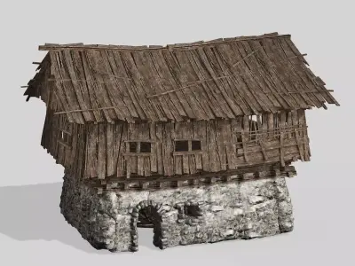 Thatch Hut House 10 For Games and Films 3D Model Low-poly 3D model