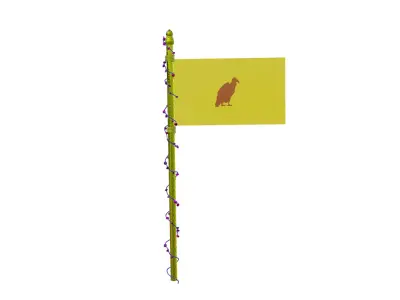 Flag Vulture 3D model