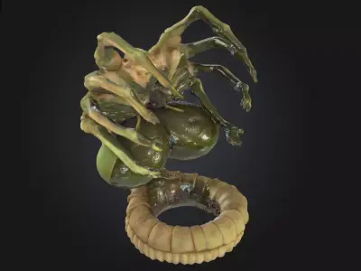 Alien Encounter Low-poly 3D model