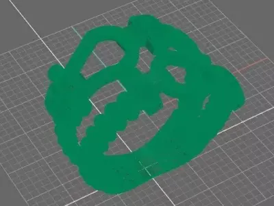 44 Crosshatch Luxe Ring 5gm 3D print model