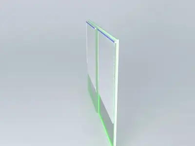 Window aluminum structure Free 3D model