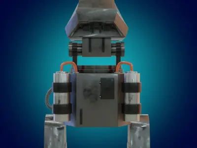 Stylized Robot in the style of Star Wars PBR game ready Low-poly 3D model