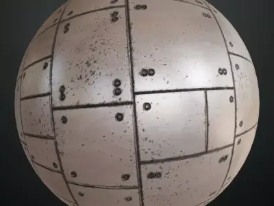 Silver Dirt Sci-Fi Wall PBR Seamless Texture