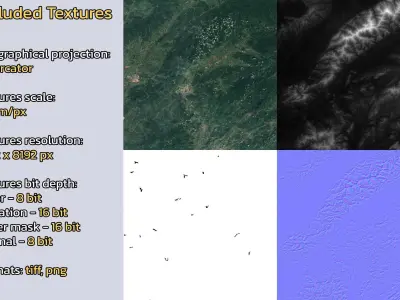 Guankou China City Landscape 3D Model 3D model