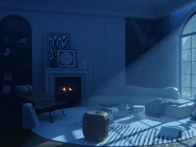 livingroom 3D model 2