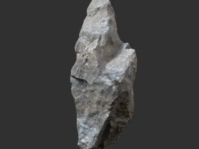 Low poly Gray Rock Formation A 190416 Low-poly 3D model