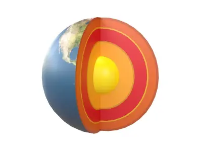 Earth Core v1 001 Low-poly 3D model