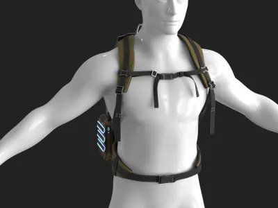Sci Fi Bag Low-poly 3D model