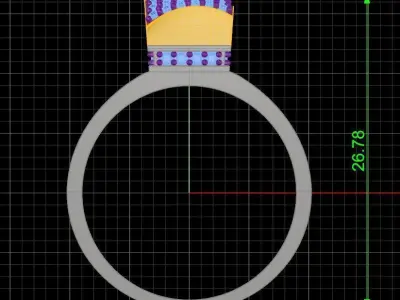 Jewelry ring 207 3D print model