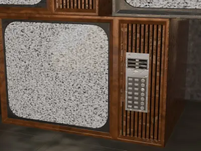 A Bunch Of TV Receivers In A Room 3D model