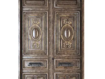 Classic Wooden Door 3D model