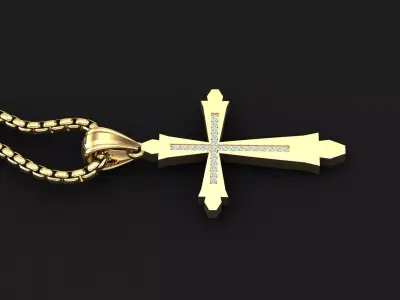 Cross Light Gold 3CP014 3DM STL 3D model