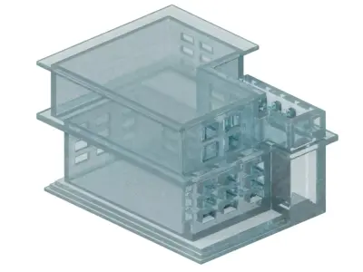 Transparent Cartoon Villa Toy 3D model