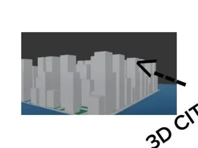 Game building and cars Low-poly 3D model