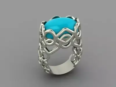 Blue Ring 3D print model