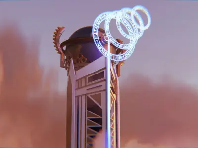 arcane piltover council tower 3D model