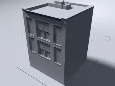 Red Brick Building  3D model