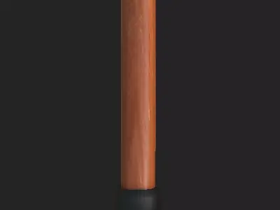 Plunger wooden handle Free 3D model