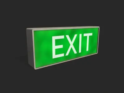 Exit V02 Low-poly 3D model