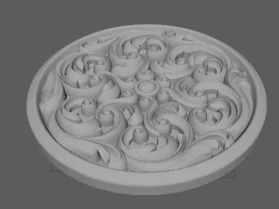 rosette circular ornament 3D model