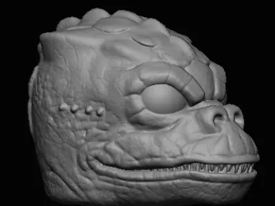 Saurin Head Sculpt - Star Wars Custom Action figure  3D print model