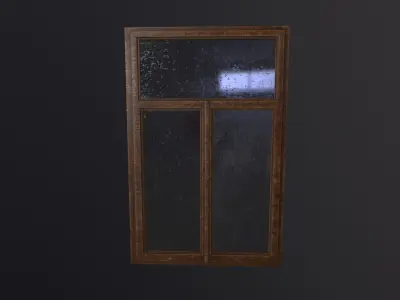 Old Window 3D Model Low-poly 3D model