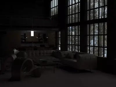 Penthouse architectural design 3D model