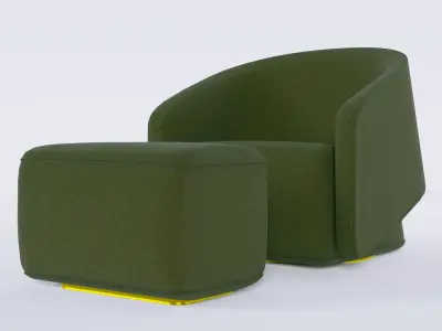 Arm chair Low-poly 3D model