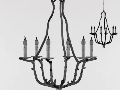 Currey and Company - Soothsayer Chandelier Lighting 3D model