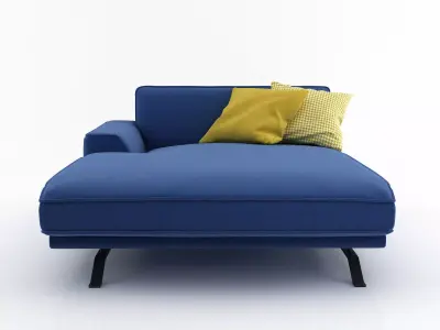 Slab Chaise Longue 180 3D model