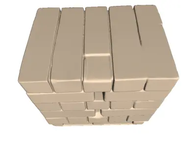 Pallet with concrete blocks 2 3D print model