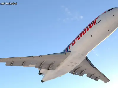  Boeing 727-100 Purolator Rigged for Cinema 4D 