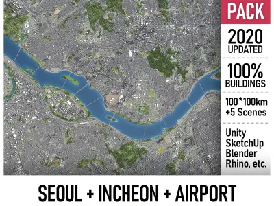 Seoul - Incheon - Airport 3D Model Pack