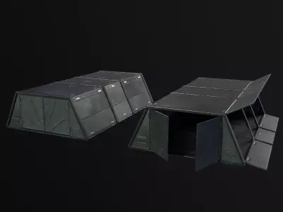 Military Storage Unit-Warehouse PBR Low-poly 3D model