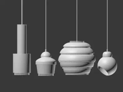Pendant Light Collection 3D model