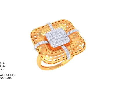  Women Ring MTL 3dm STL OBJ FBX Details 3D print model 15