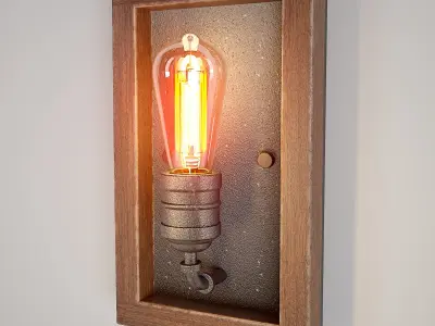 Palermo Grove 1-Light Gilded Iron Sconce 3D model