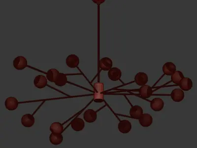 Astra Gold Chandelier Imperiumloft 3D model