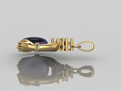 hand medall jewellry 3D print model