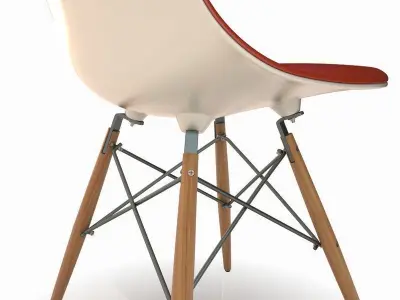 Modern Eames Plastic Chair Low-poly 3D model