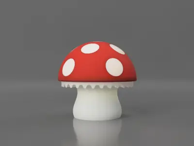 Mushroomlamp mushroom lamp 3D print model