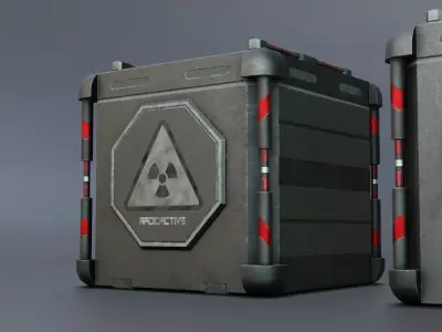 Sci-fi Crates Low-poly 3D model