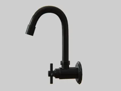 Sink Tap painted Low-poly 3D model